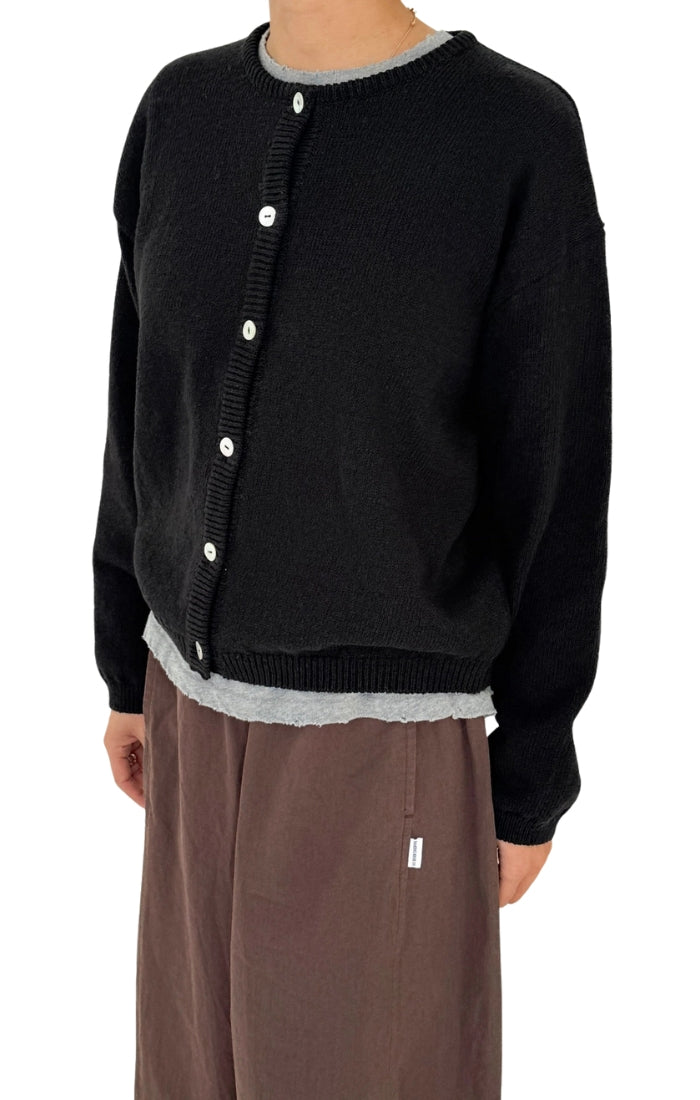 Leila Cotton Cardigan in Black