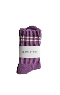 Boyfriend Socks in Grape