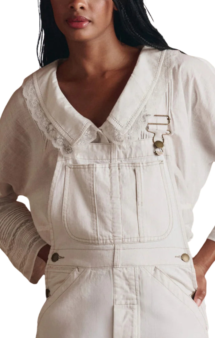 The Union Slim Overall in Washed White