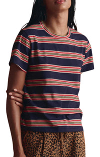 The Little Tee in Scout Stripe