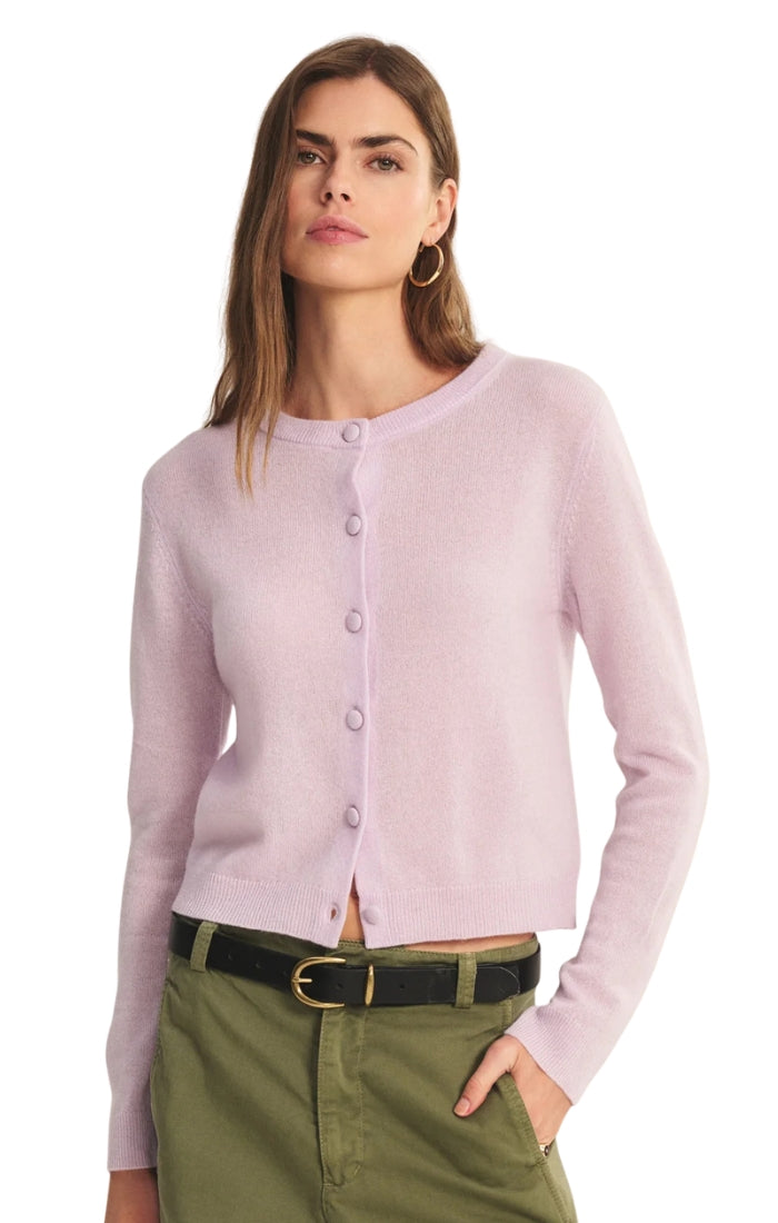 Nolie Cashmere Cardigan in Lilac