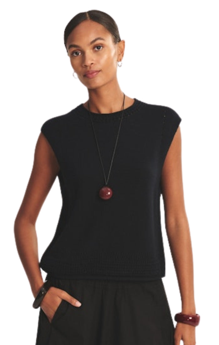 Vanny Sweater Tank in Black