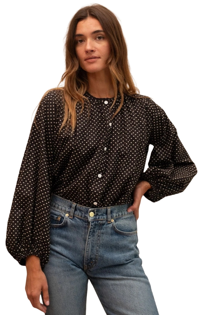 Cecily Top in Polka Dot