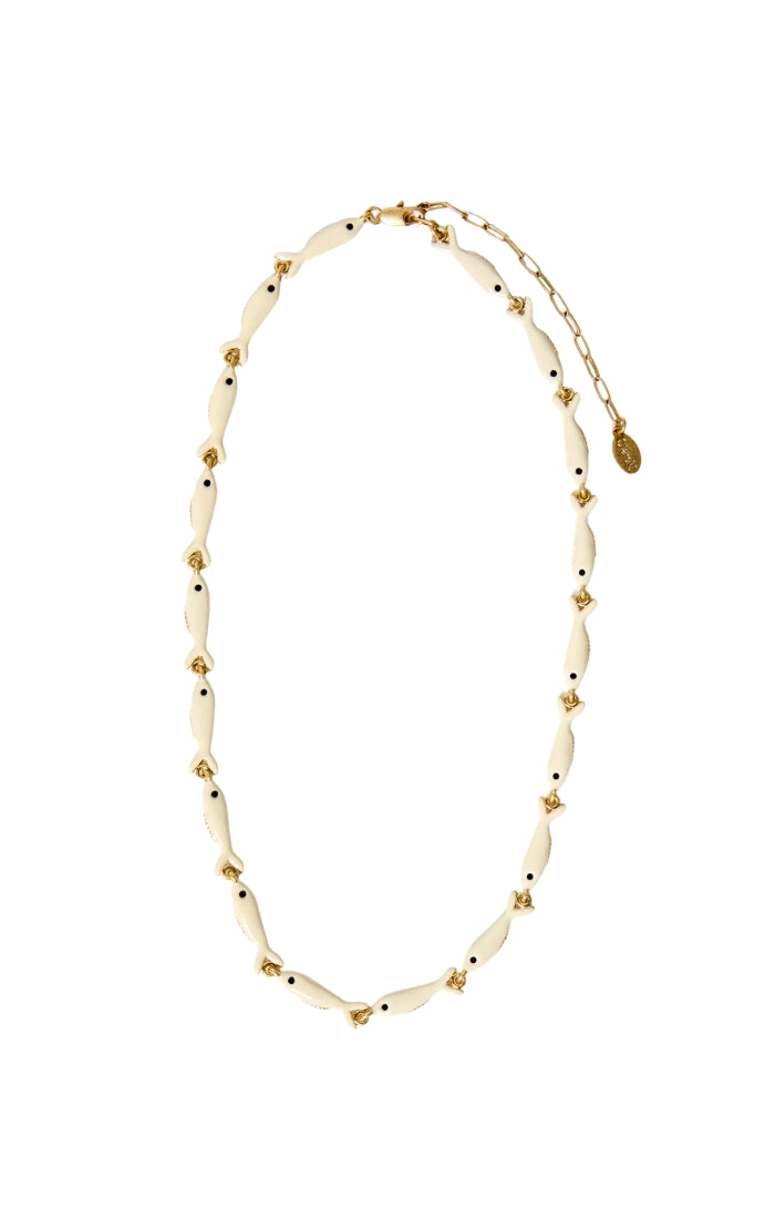 Enamel Sardine Chain Necklace