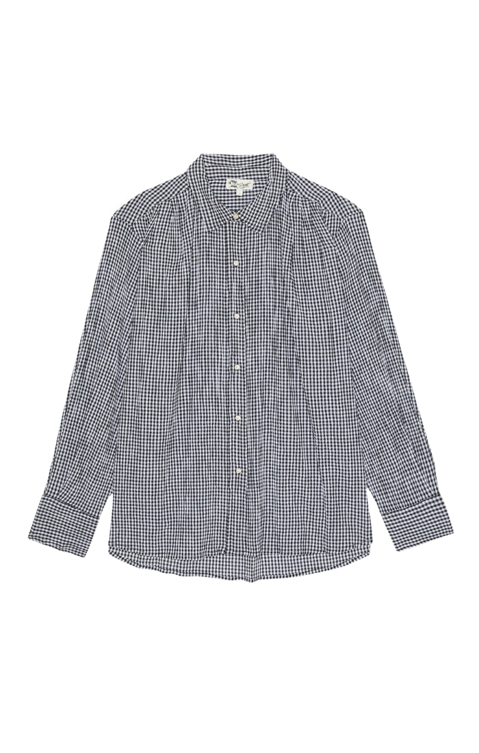 The Cove Shirt in Black and Cream Check