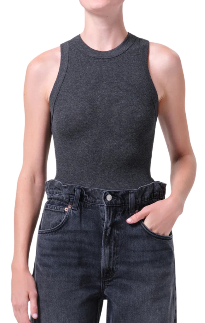 Leigh Tank in Charcoal Heather