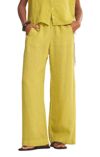 Lola Linen Pant in Citron