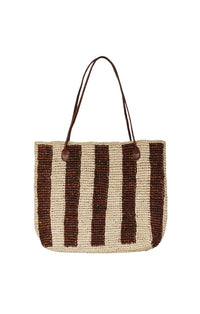Francoise Tote in Brown Stripe