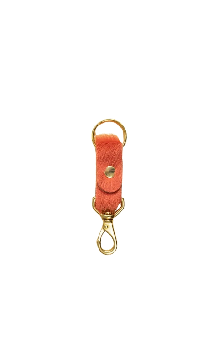 Salmon Cowhide Keychain