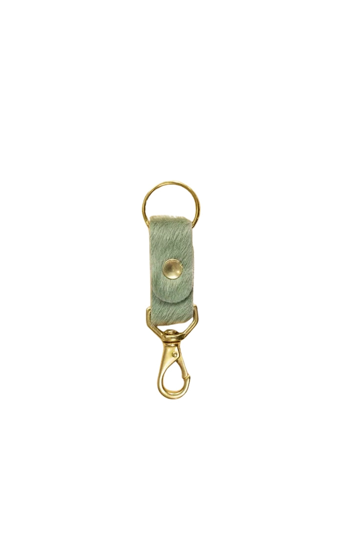 Seafoam Cowhide Keychain