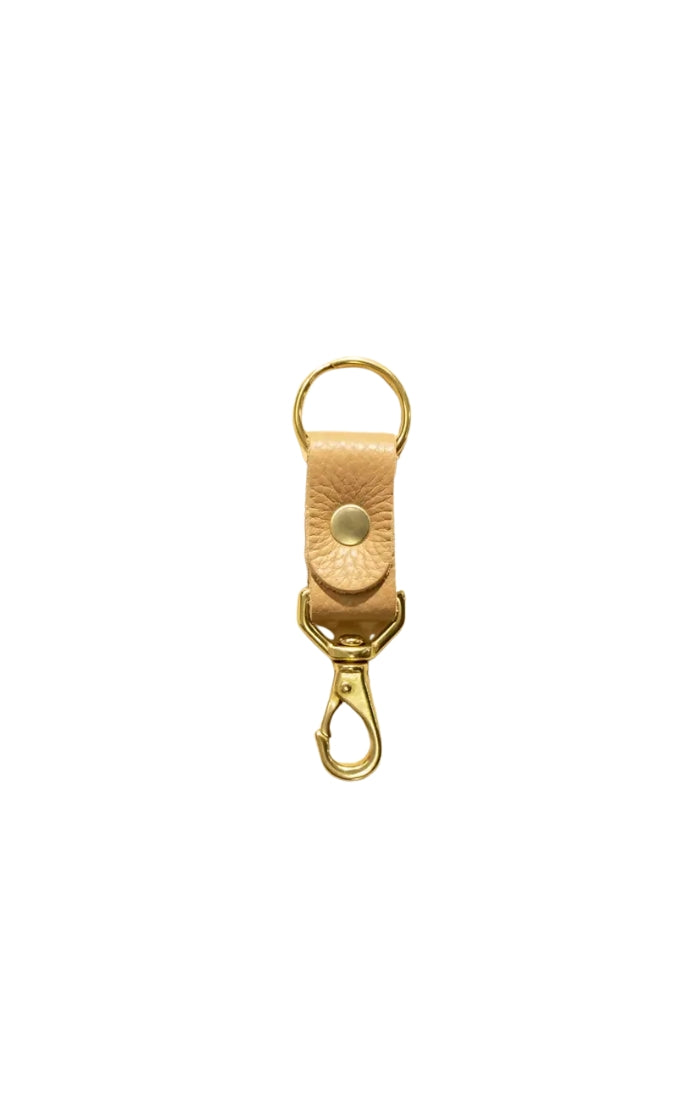Tan Leather Keychain