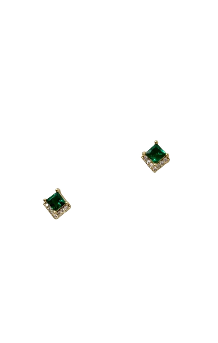 Emerald Stud Earrings