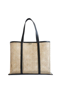 Margot Bag in Large Black Rattan