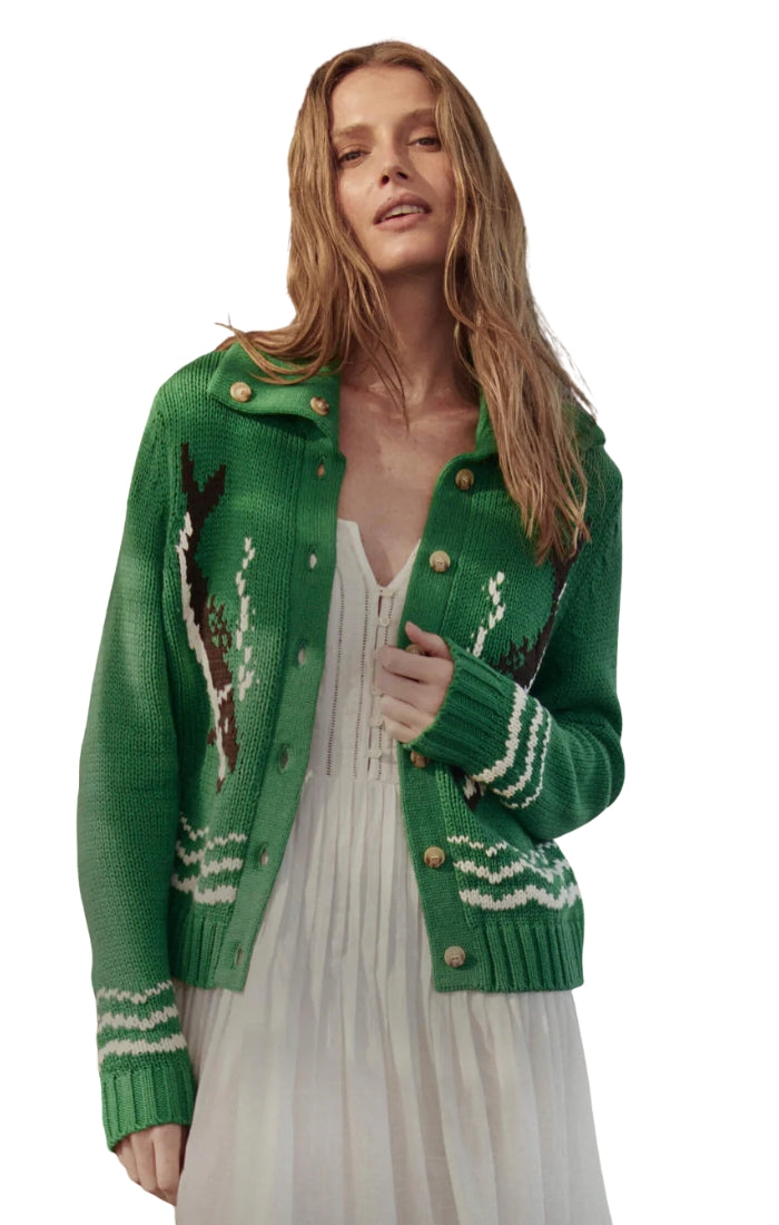 The Bass Cardigan in Grove