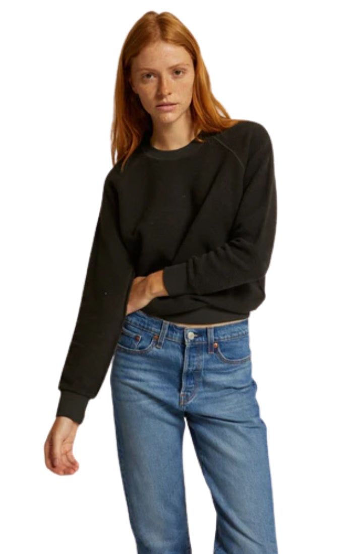 Ziggy Crew Neck Sweatshirt in Vintage Black