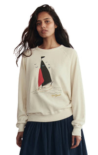 The College Sweatshirt w/ Sailing Boat
