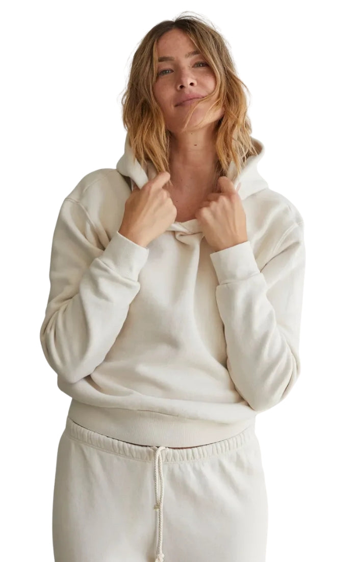 Heart Fleece Hoodie in Sugar