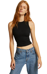 Gigi Rib Tank in Black