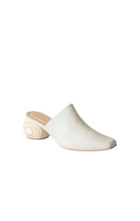 Mina Mule in Bone Nappa