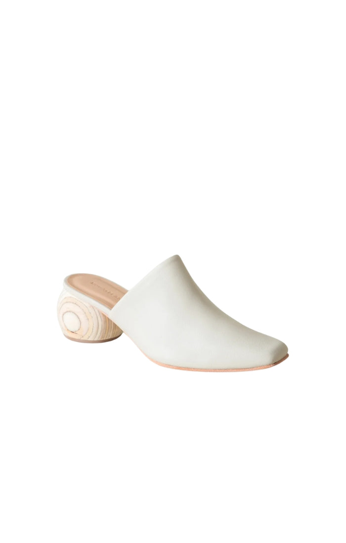 Mina Mule in Bone Nappa