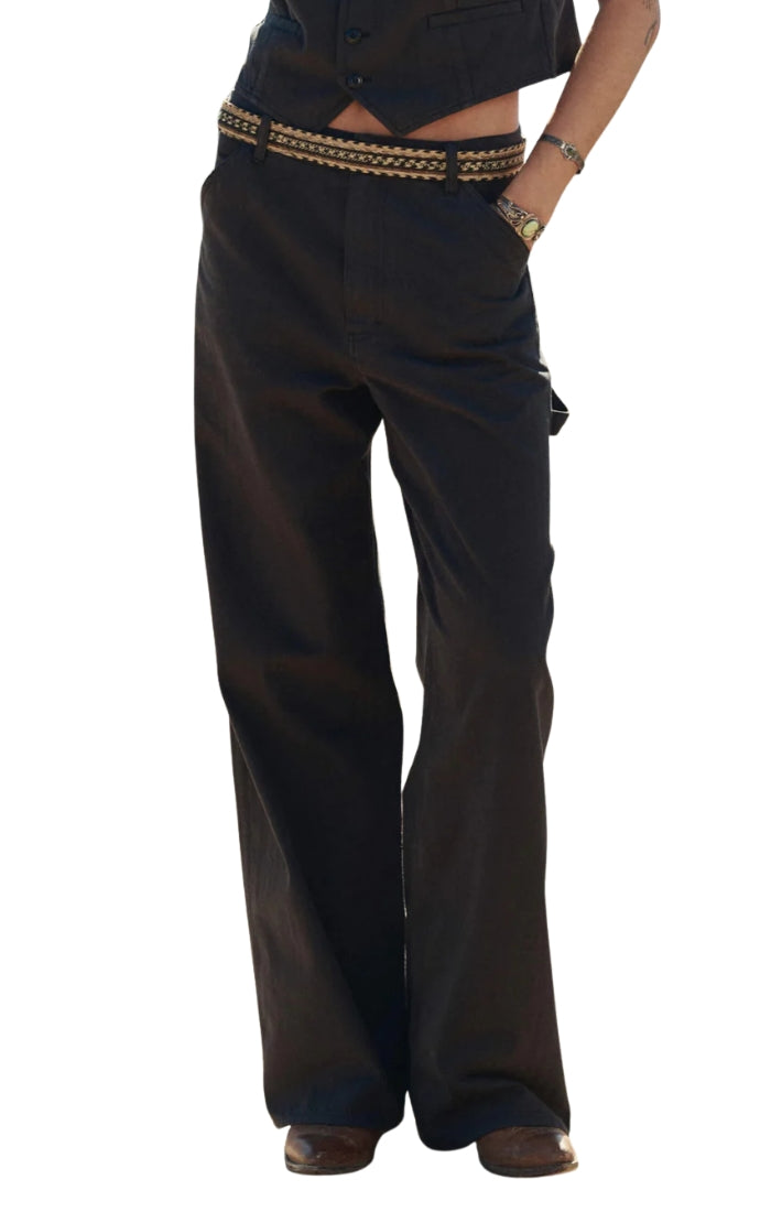The Mill Pant in Washed Black