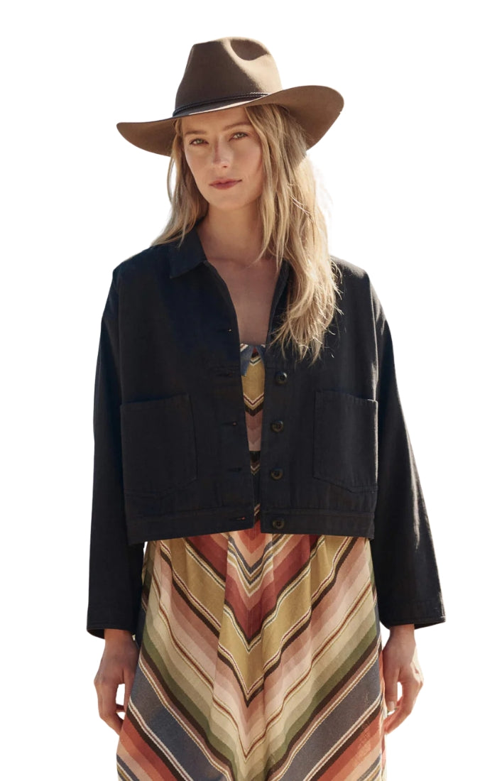 The Rancher Jacket in Washed Black