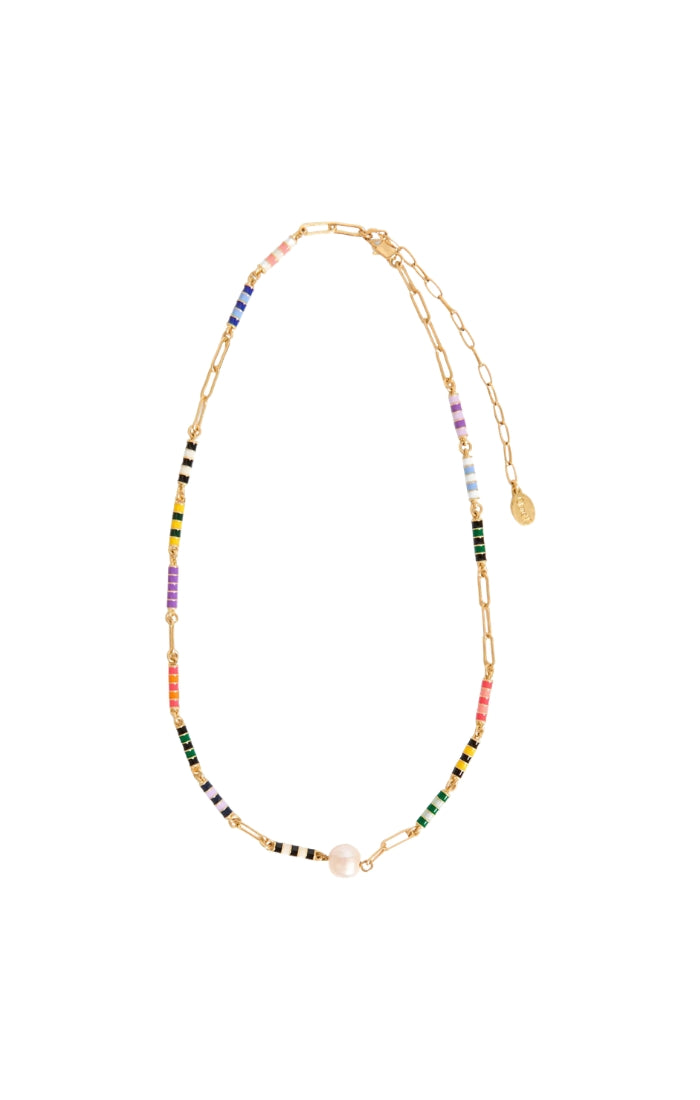 Le Stripe Pearl Necklace