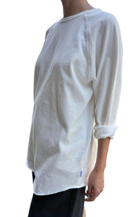 Heavy Cotton Raglan Tee in White