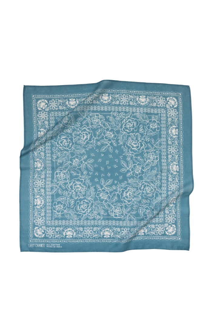 Cotton Bandana in Faded Blue