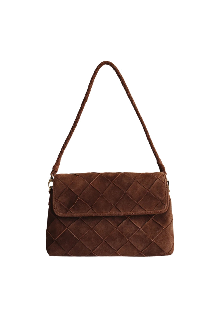 Madeleine Bag in Brown Suede