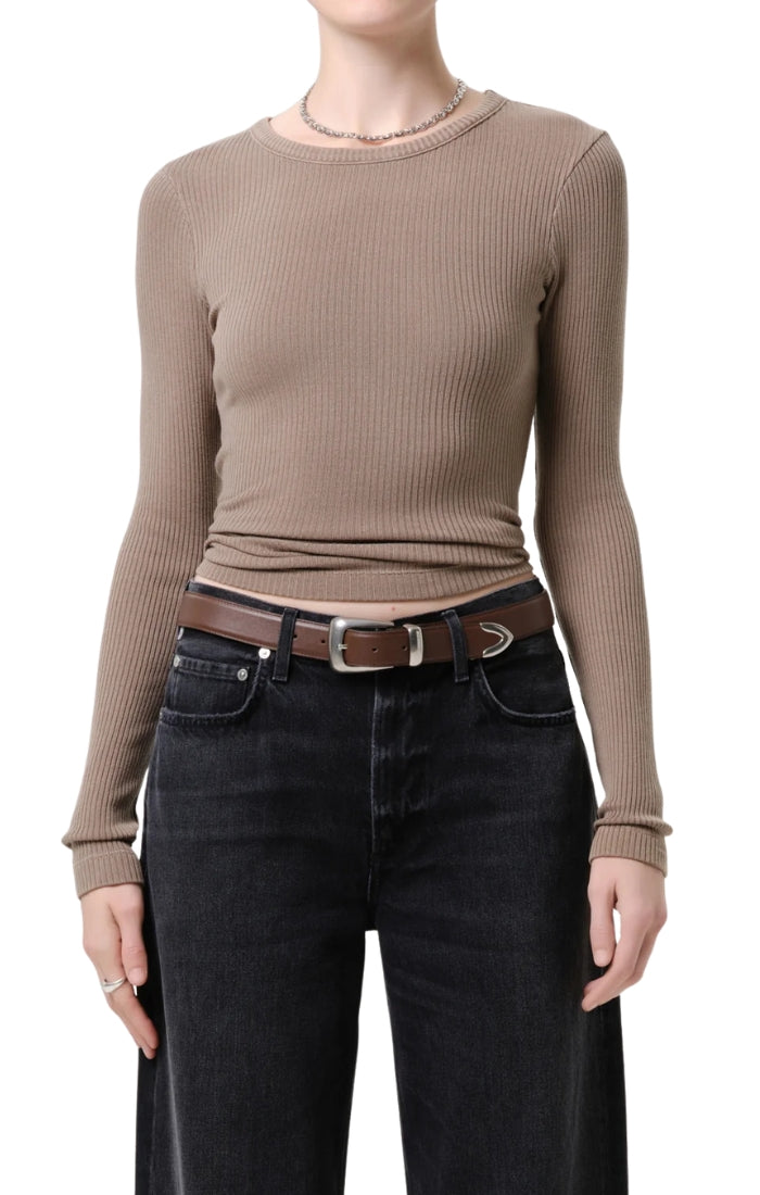 Bina Crewneck in Cocoa