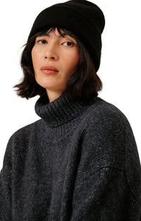 Baby Alpaca Andes Beanie in Black