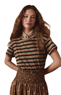 The Boxy Crew in Cigar Stripe