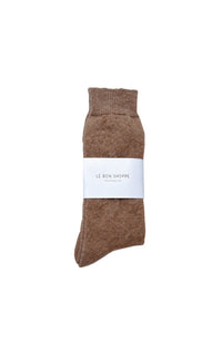 Mohair Veil Socks in Mocha