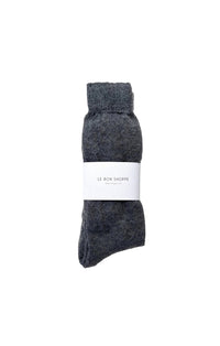 Mohair Veil Socks in Charcoal