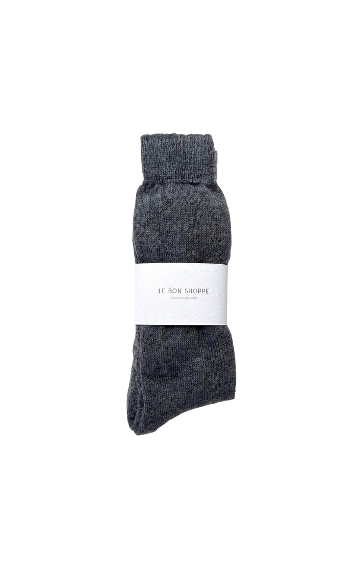 Mohair Veil Socks in Charcoal