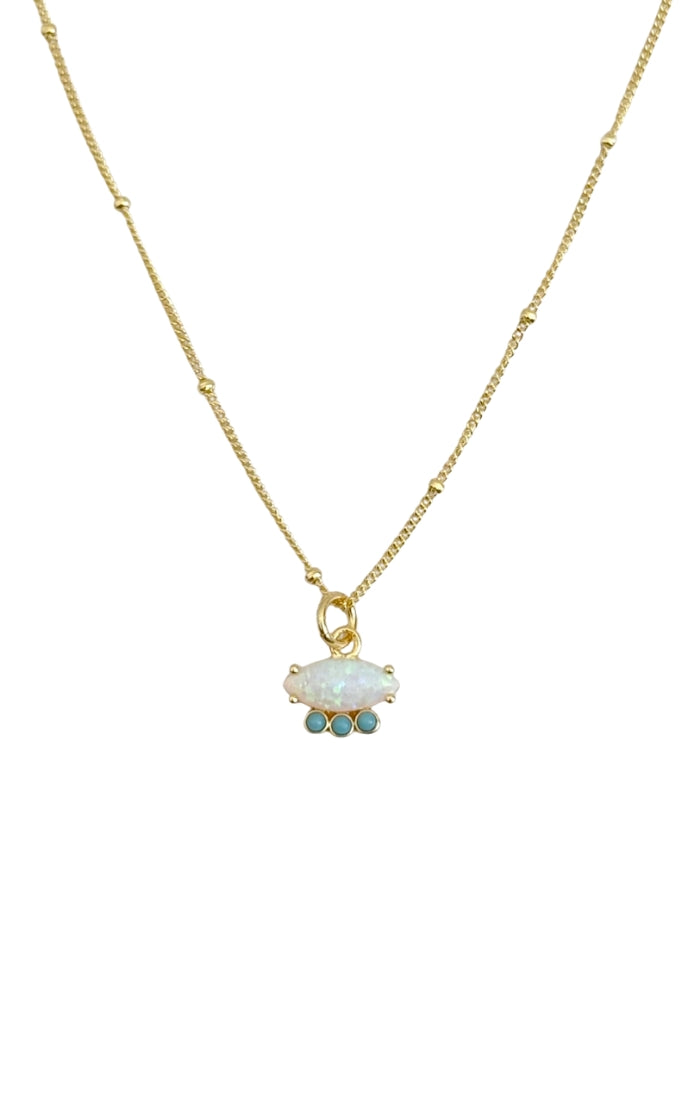 Stone Shield Necklace