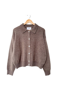 Lou Cashmere Cardigan in Frappe