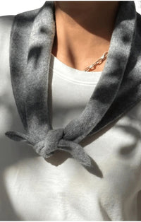 Cashmere Bandana in Heather Grey