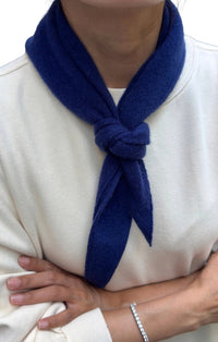 Cashmere Bandana in Navy