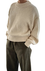 Zoe Cotton Sweater in Naturel