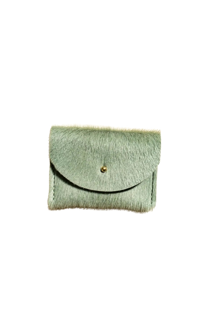 Seafoam Cowhide Cardholder