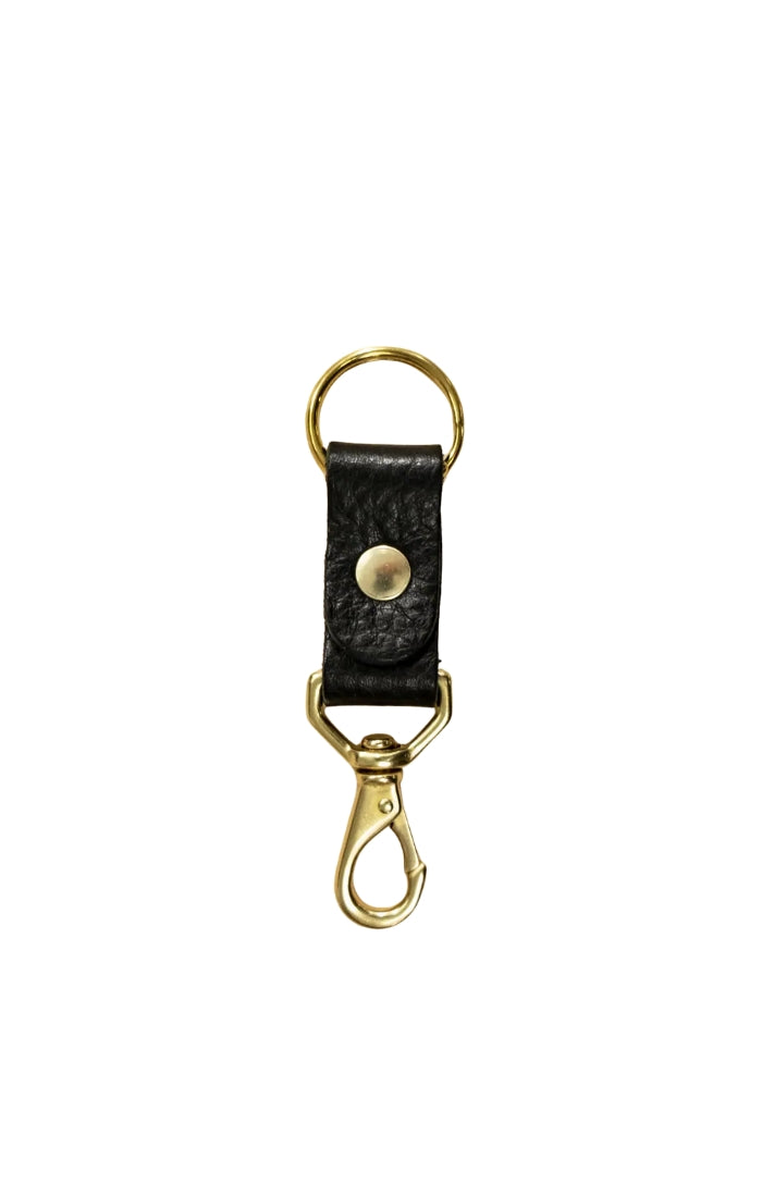 Black Leather Keychain