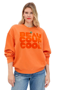 Oversized Sweatshirt in Flocked Beau Coup Cool