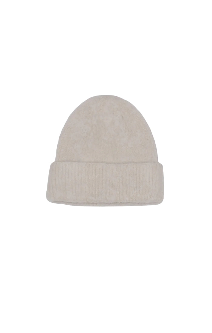 Brushed Beanie in Cream