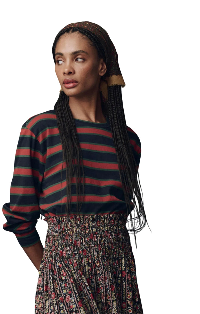 The Campus Crew in Navy Bridle Stripe