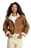 Kelly Reversible Sherpa Jacket in Tobacco