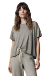The Crop Tee in Heather Grey