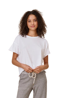 The Crop Tee in True White