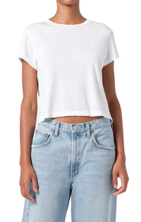 Adine Shrunken Tee in White
